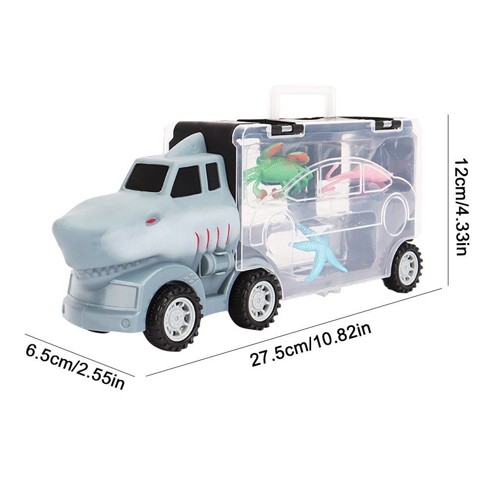 STONESKY Dinosaur Truck Toy Transport Carrier Car Set Pull Back Dinosaur Car Boys Gifts