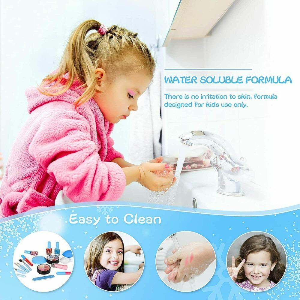 STONESKY 29Pcs/Set Kids Pretend Play Makeup Kit Washable Safe for Girls Beauty Toys Gift