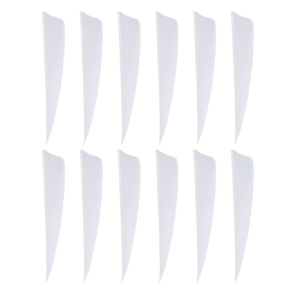 StoneSky 4" 5" White Natural Turkey Arrow Archery Feathers Shield Fletching Bow Arrow DIY