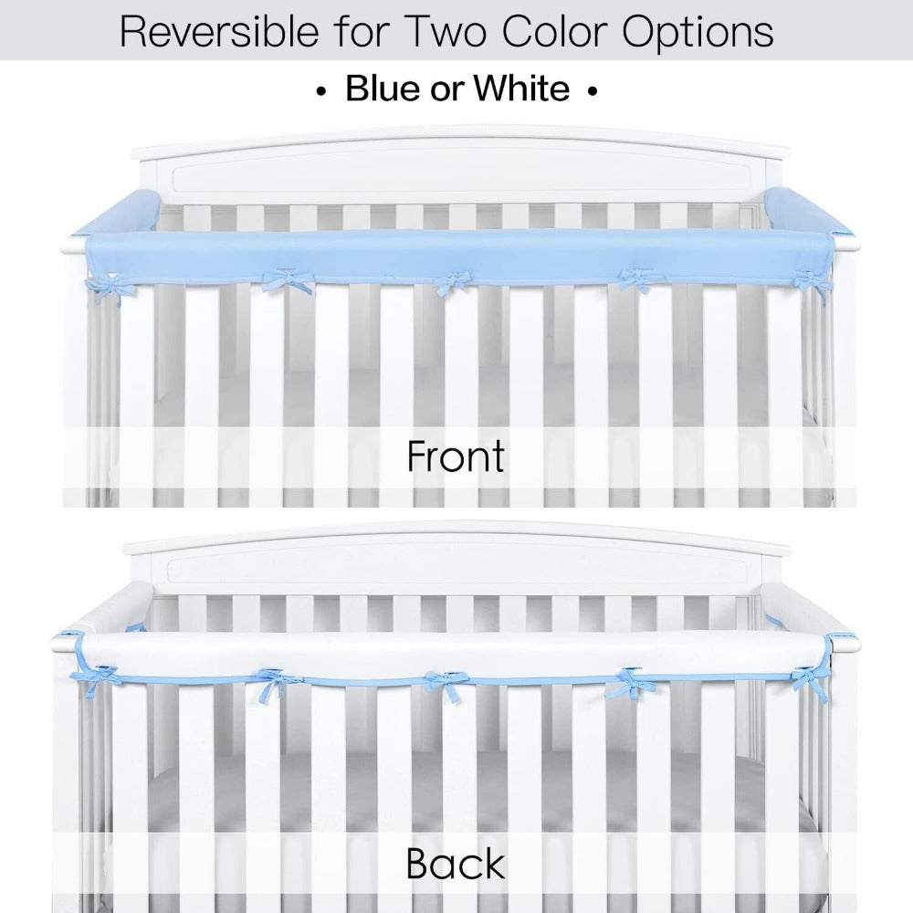 StoneSky 3 Pack Baby Crib Rail Cover Protector Safe Teething Guard Wrap for Standard Crib