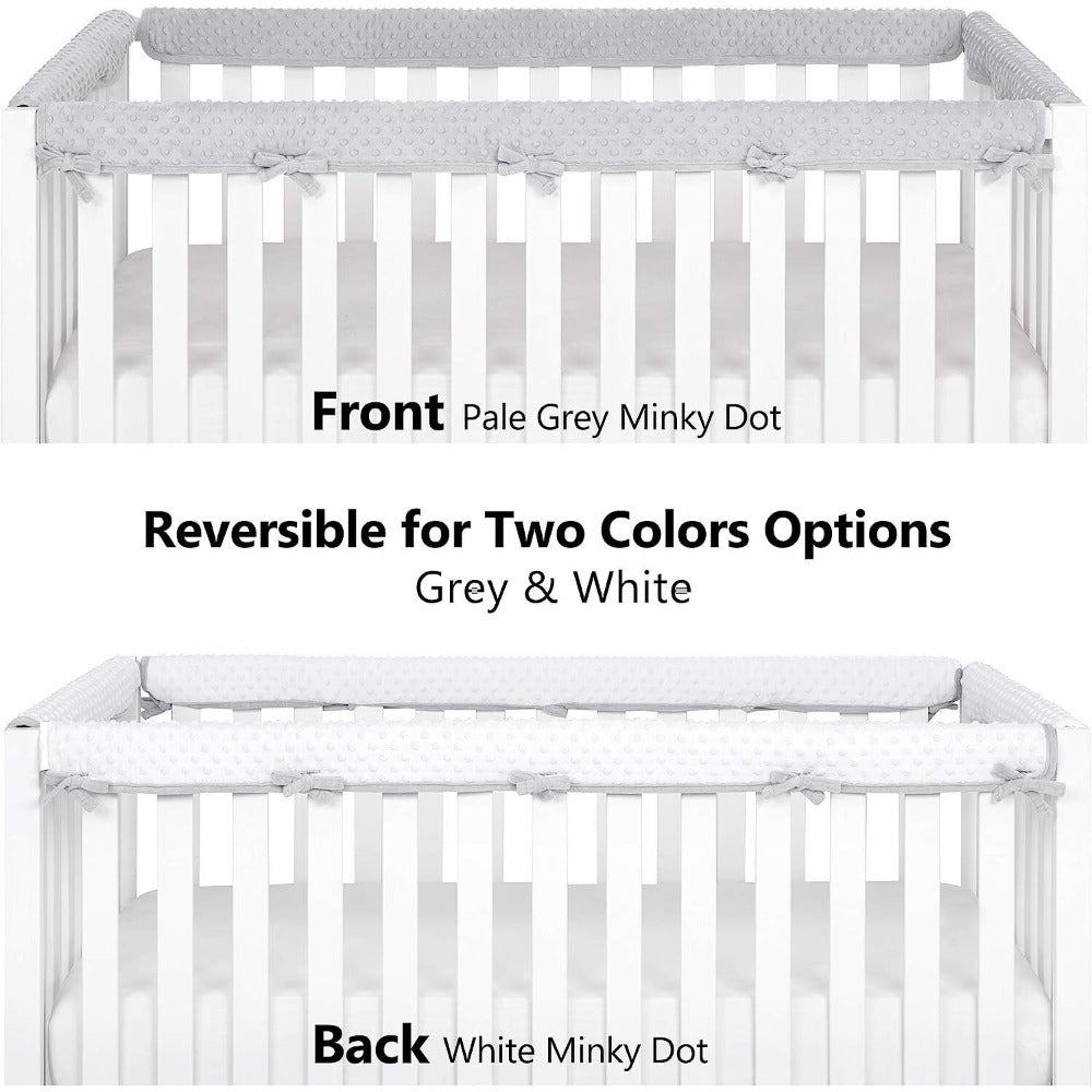 StoneSky 4 in 1 Baby Crib Rail Covers for Teething Anti-Collision Standard Crib Guardrail