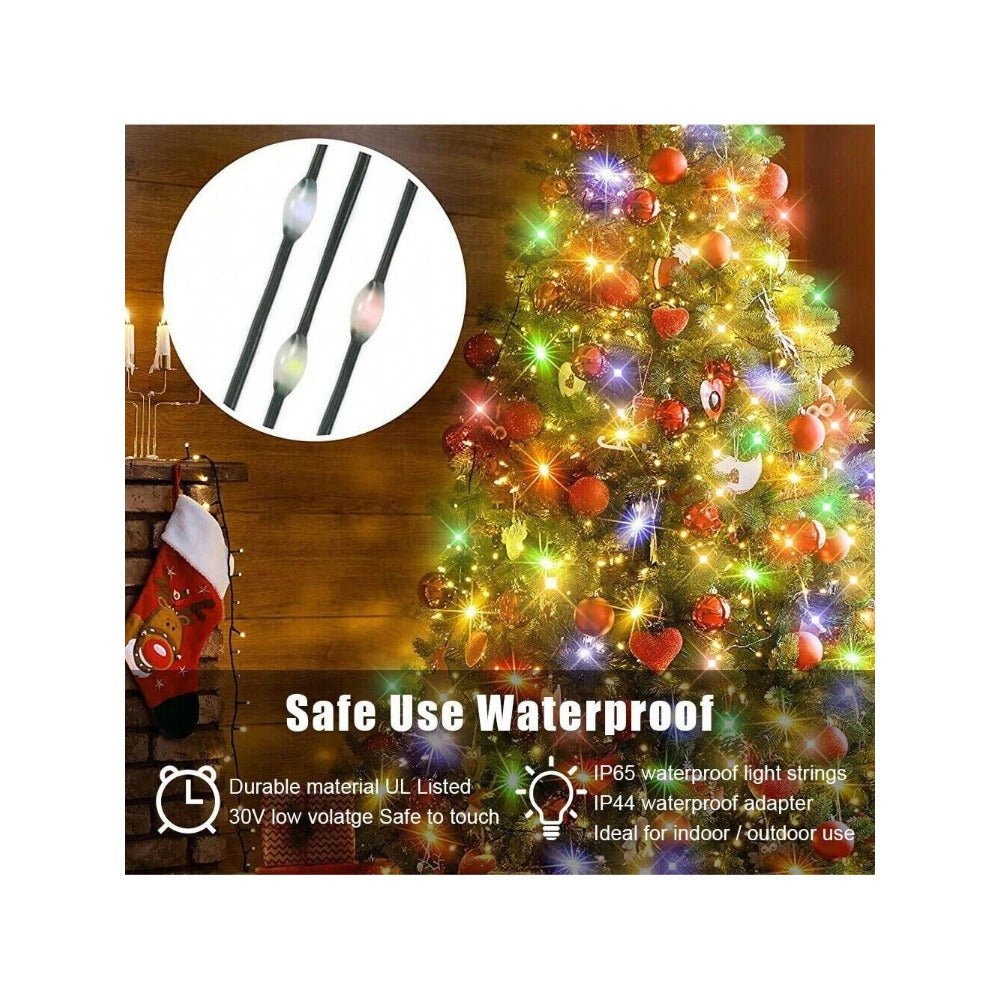 STONESKY Christmas Tree Waterfall String Lights 6.56FT x 16 Lines 320 LED USB Xmas Lights