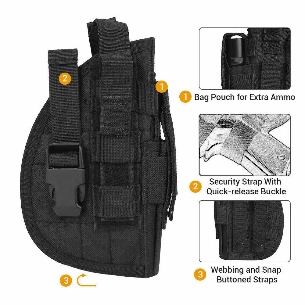 STONESKY Universal Gun Holster Gun Molle Belt Holster Right Handed Holster Pouch Case