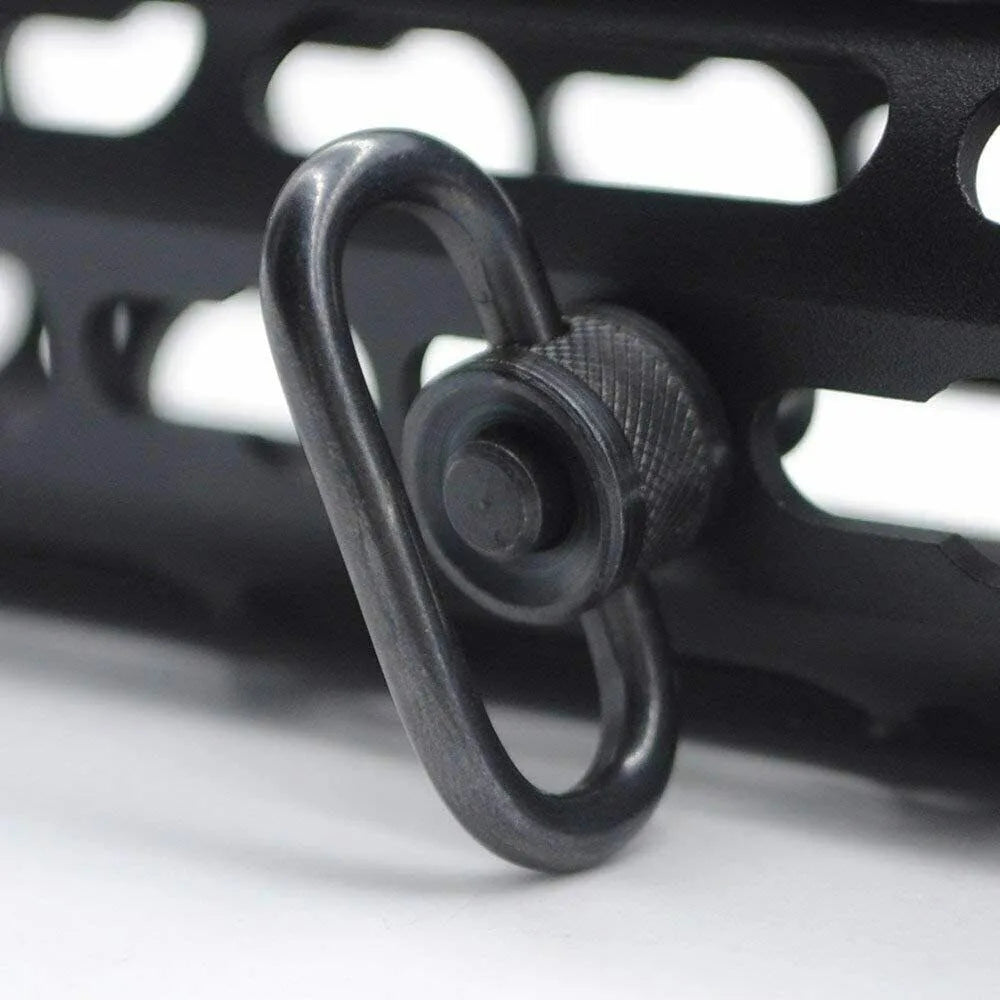 STONESKY 2Pcs 1.25" QD Push Button Swivels Quick Detach Sling Swivels with Adaptor Base night vision scope