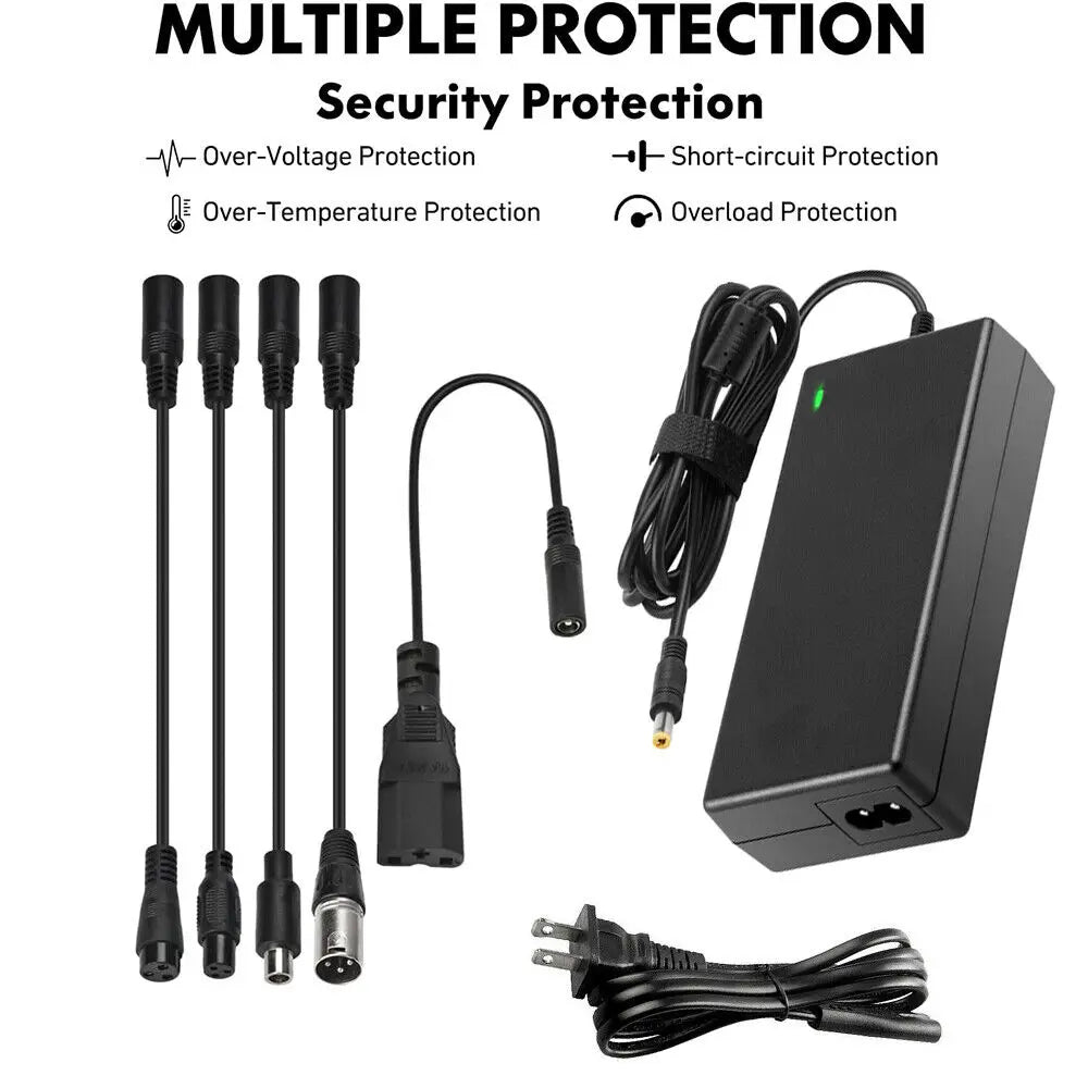 StoneSky Universal 6 in 1 54.6V 2A Charger Adapter For 48V Li-ion Battery Ebike Scooter