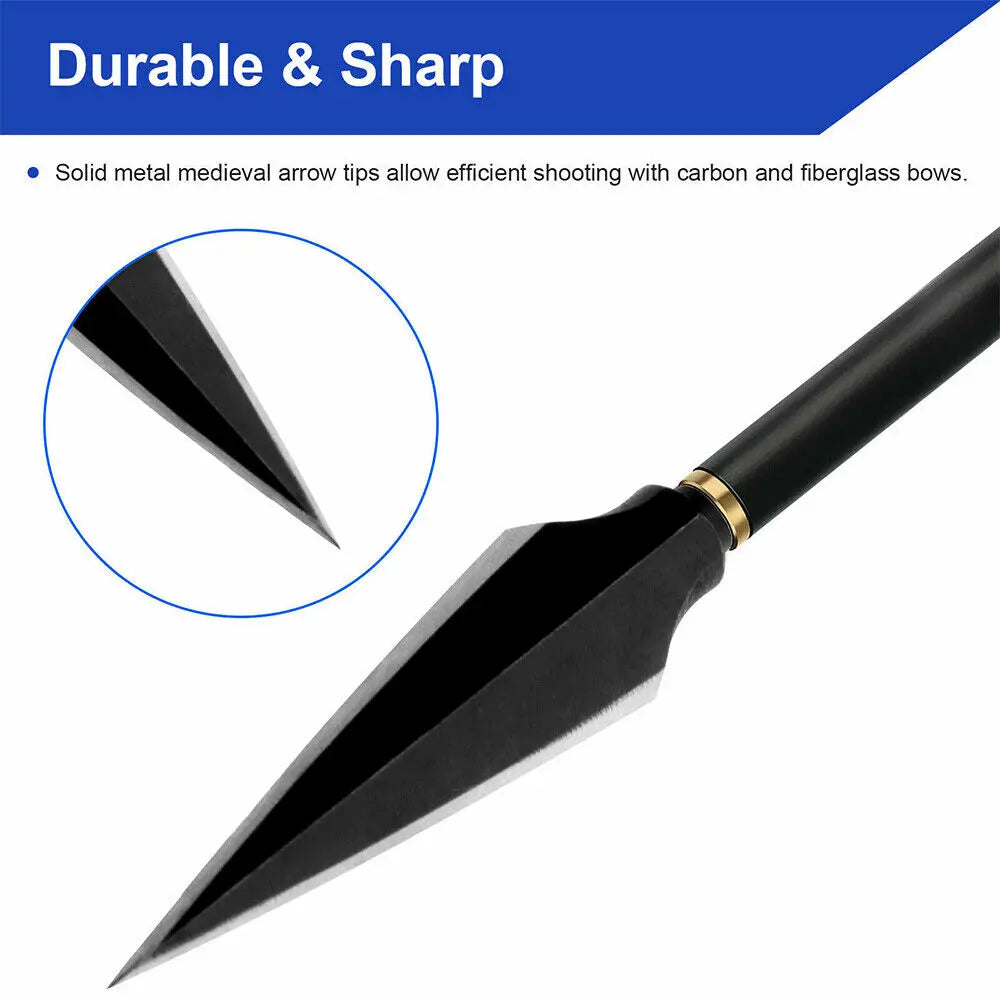 STONESKY 12Pcs Arrowheads Archery 150 Grain Hunting Broadheads Crossbow Arrowhead W/ Box for Hunting