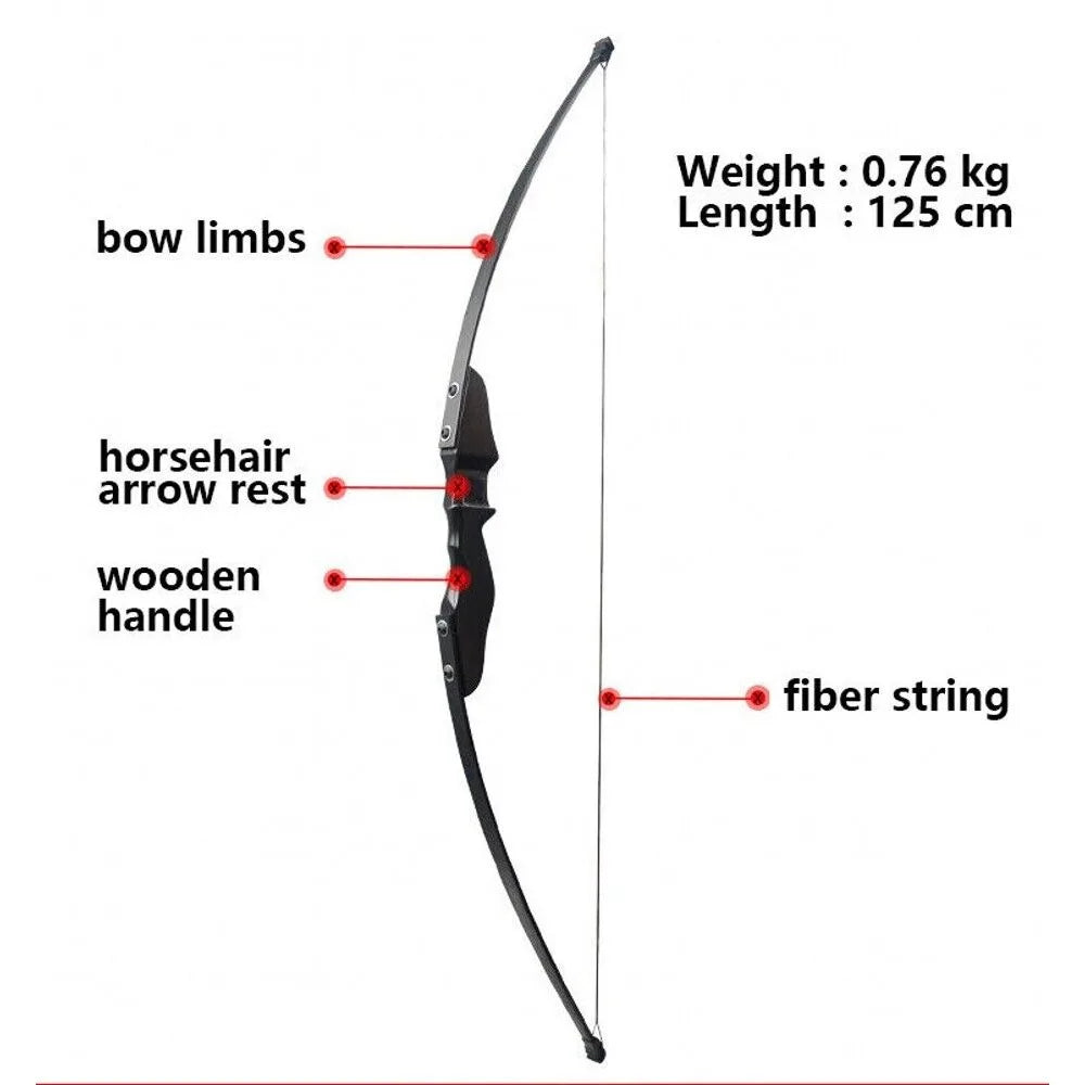 STONESKY 51" 40lbs Archery Takedown Hunting Sport Recurve Bow Right Hands Beginner Target  archery bow