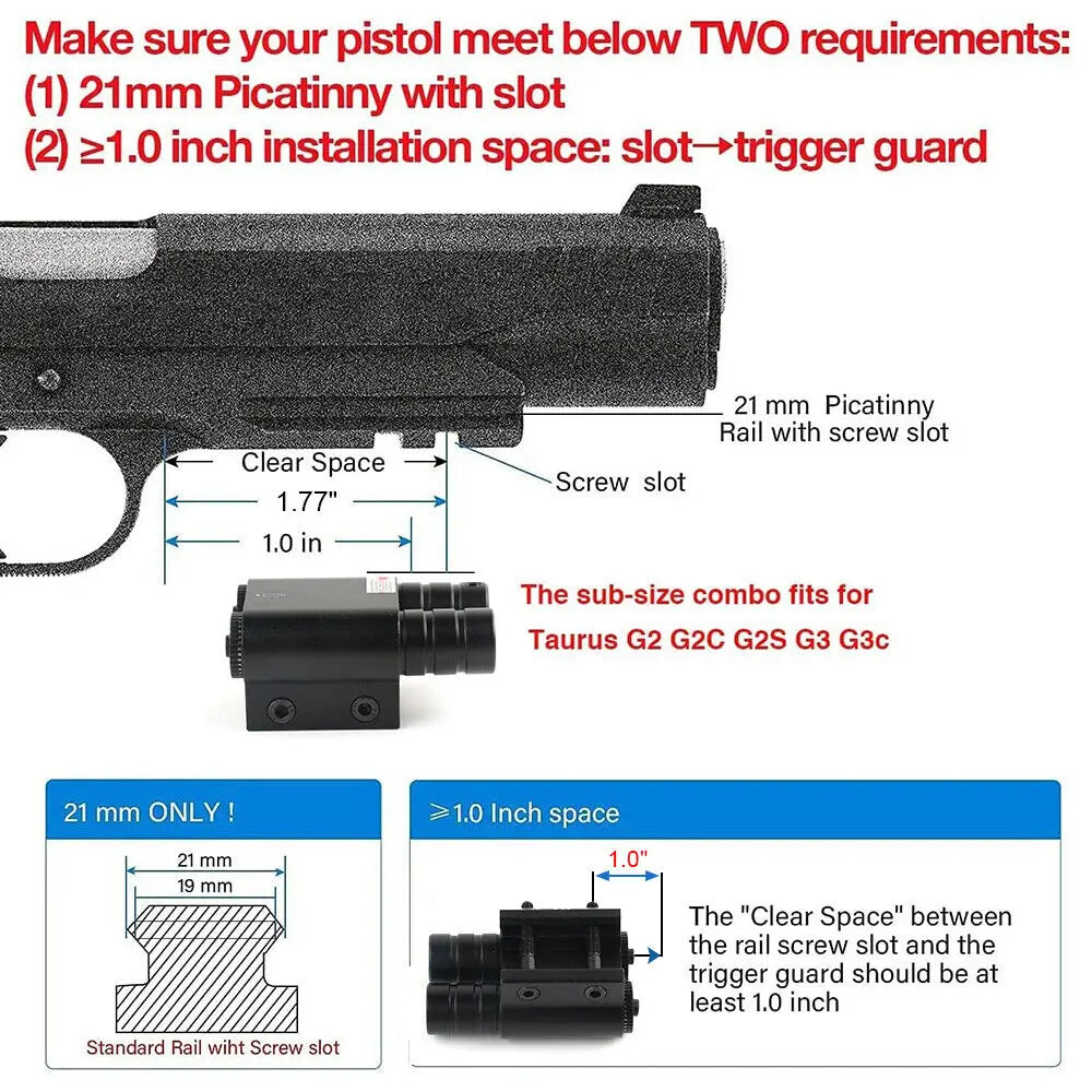 STONESKY Tactical LED Rifle Gun Flashlight and Green Dot Laser Sight Combo for 20mm Rail Picatinny