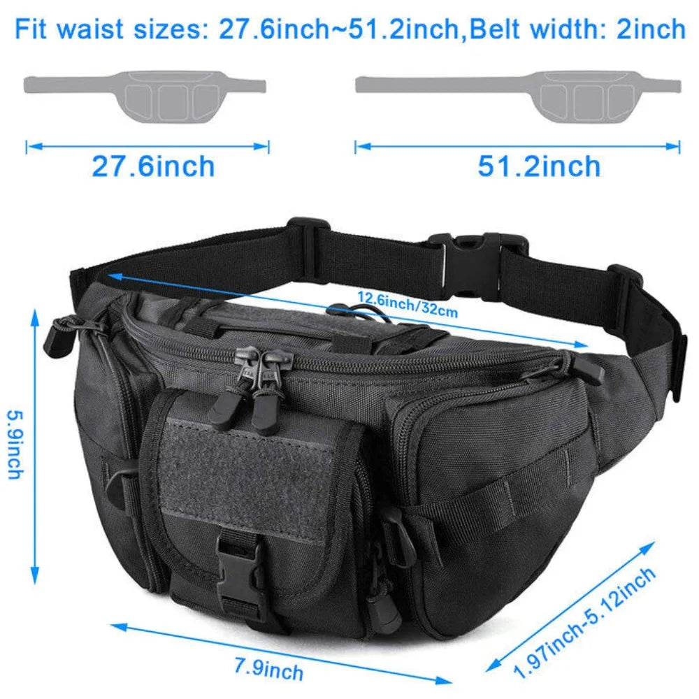 STONESKY M7 Tactical Fanny Pack Bumbag Waist Bag Military Hip Belt Outdoor Hiking Fishing Bag