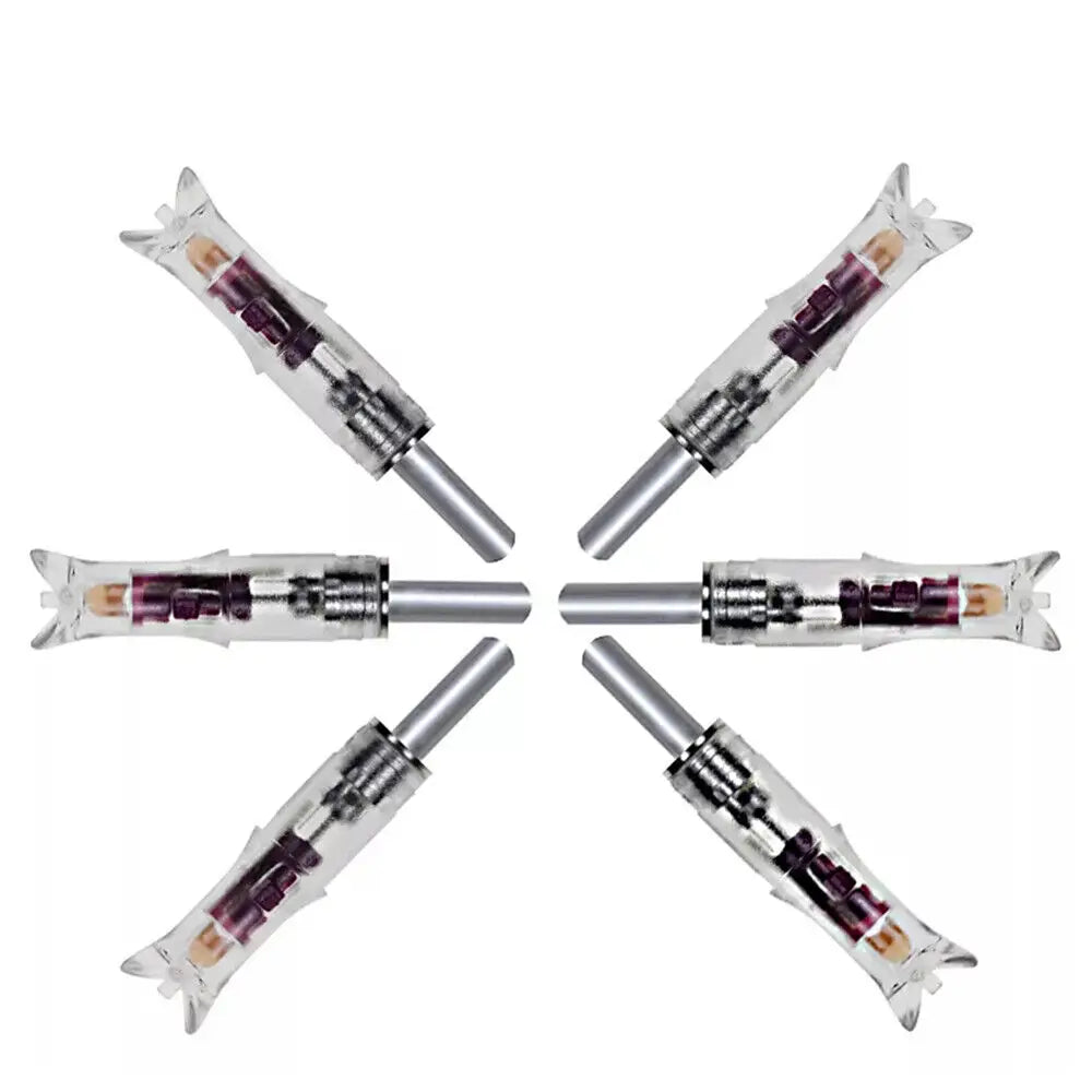 STONESKY 6Pcs/Pack Purple Lighted Nock New Designed Long Time I.D. 7.62mm For Crossbow US Purple