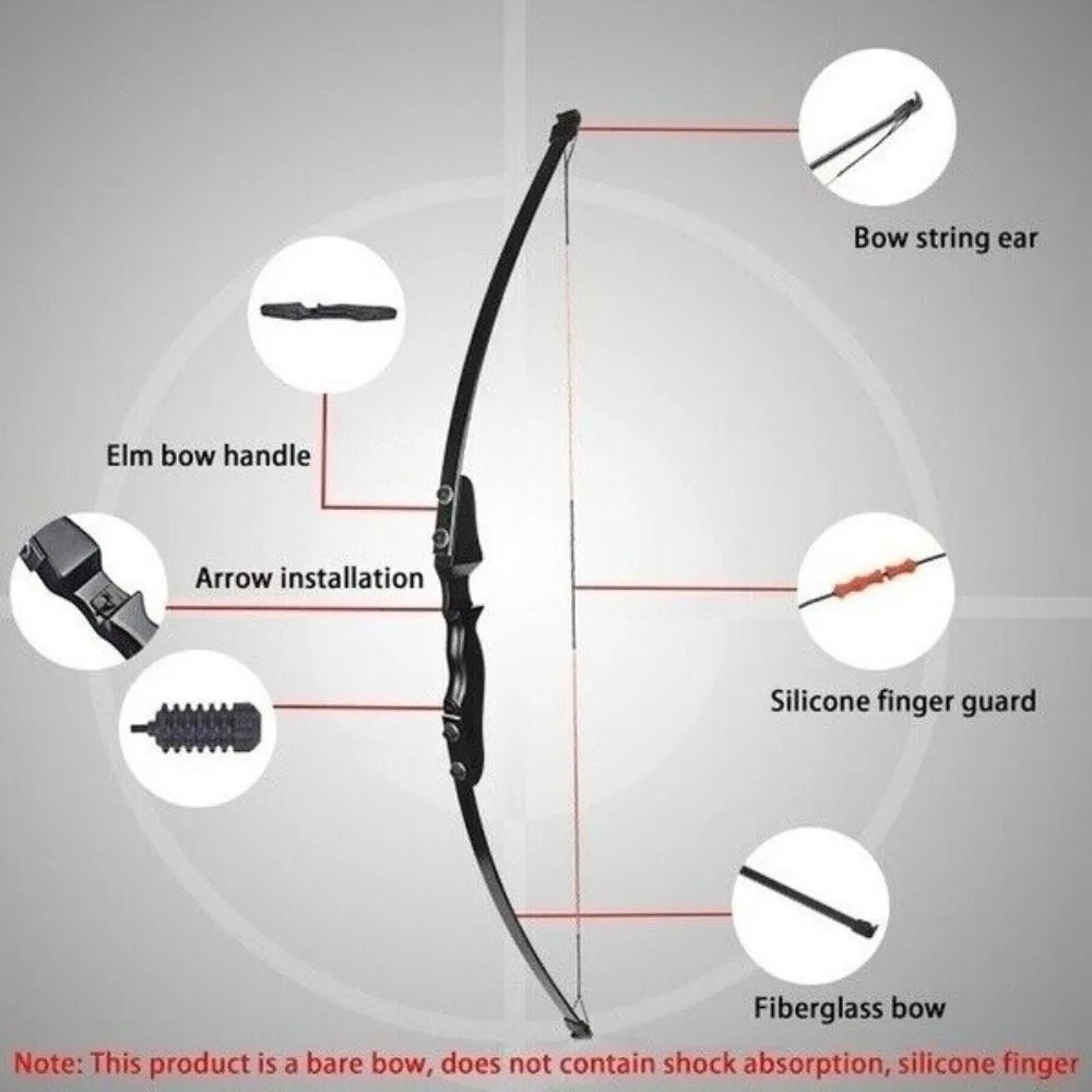 STONESKY 30lbs 51" Takedown Recurve Bow Archery Target Training Right Hand Practice Youth For Right Hand