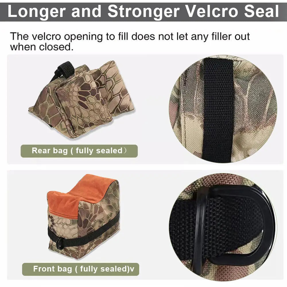STONESKY Shooting Rest Bags Front & Rear Sand Bag Stand Gun Bench Rest Bag Holders Unfilled for Rifle Hunt