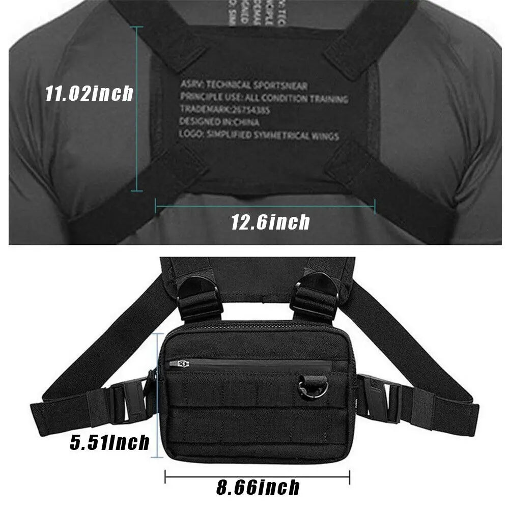 STONESKY Tactical Combat Chest Rig Concealed Bag Recon Kit Bags Outdoor Sports Climbing Fitness Bag
