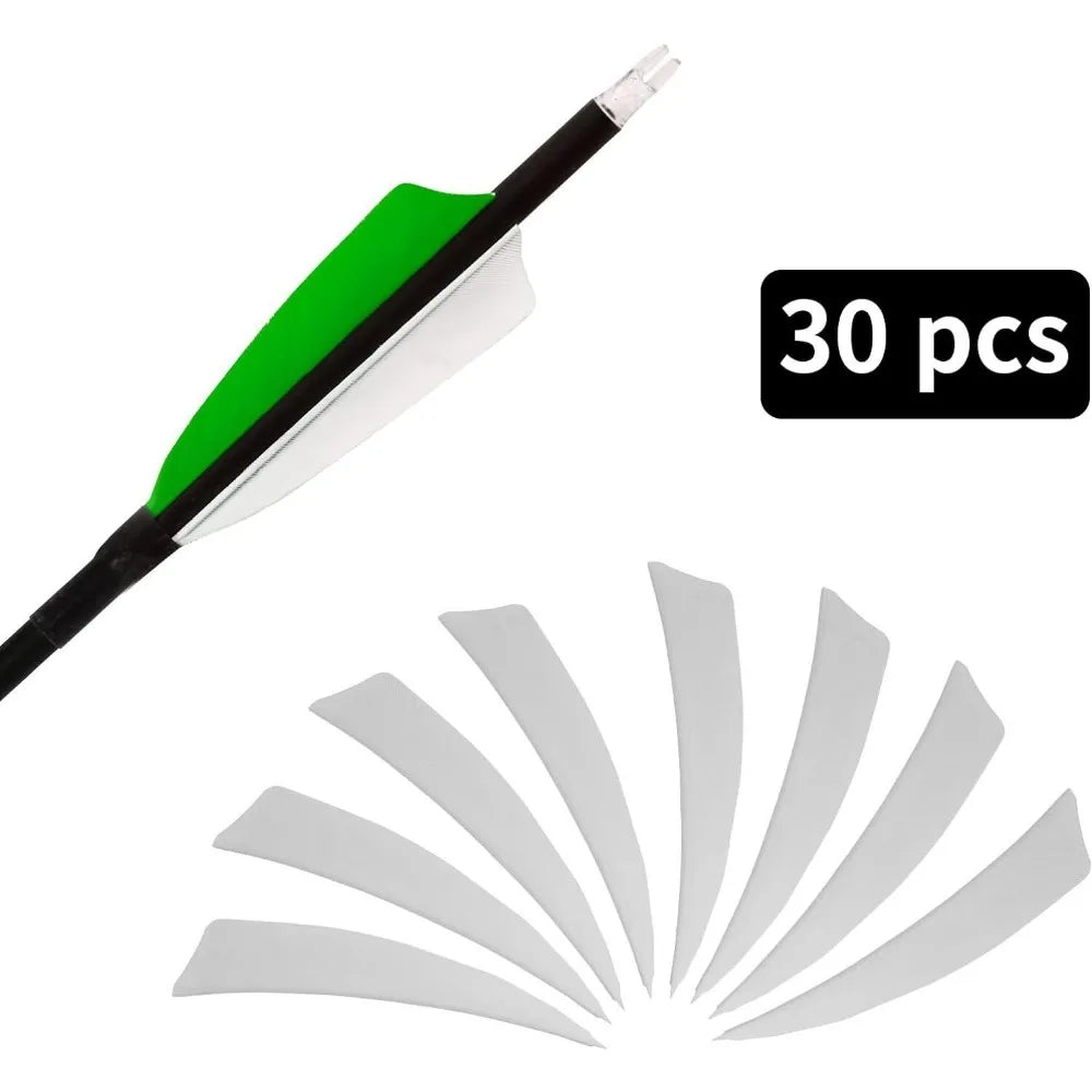 STONESKY 30Pcs 4"Archery Arrow Right Wing Natural Turkey Feathers Shield Cut Fletches DIY For Hunting accessories