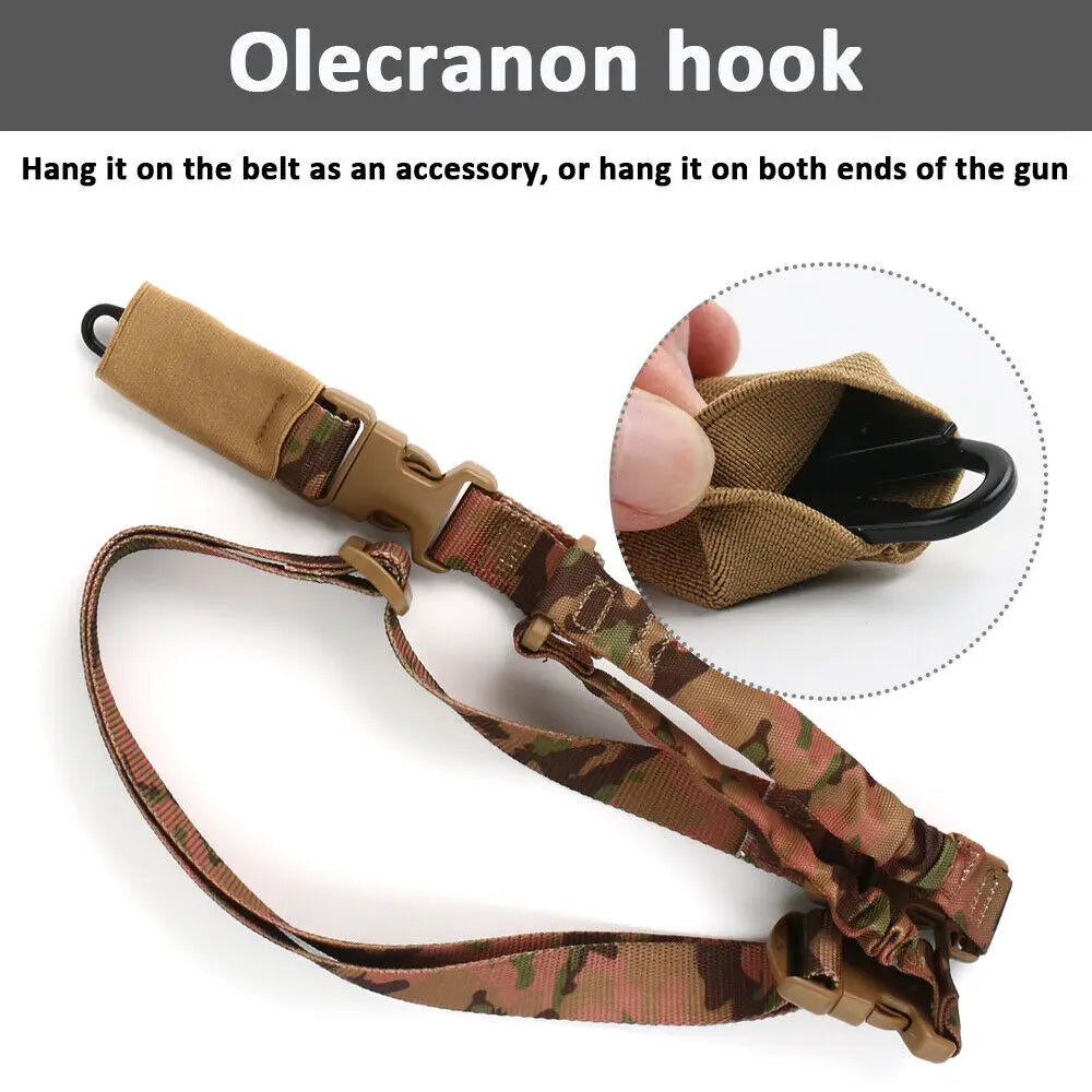 STONESKY Tactical Single Point Gun Sling Shoulder Strap Rifle Rope Belt with Metal Buckle Hunting accessories