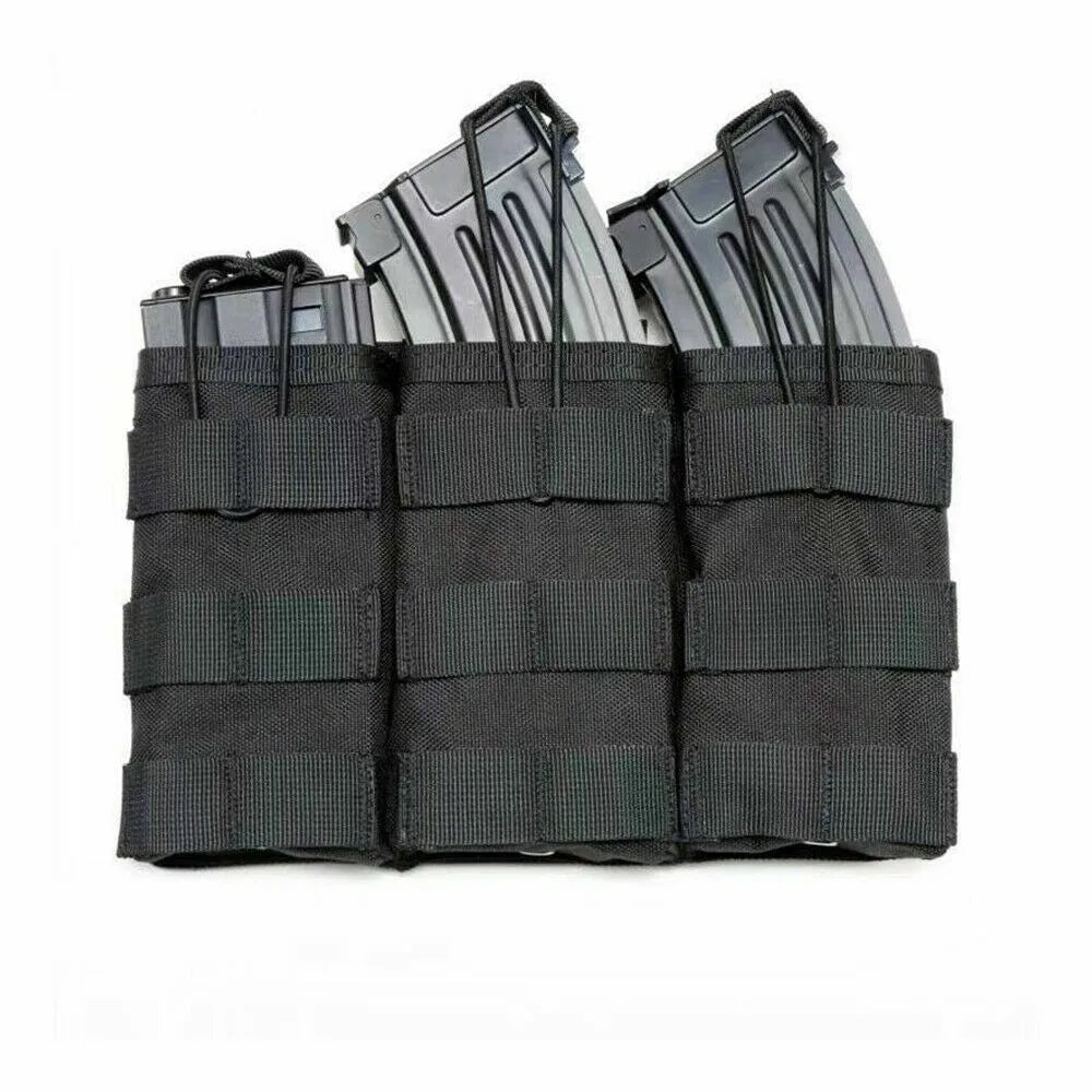 STONESKY RIFLE - Tactical Molle Vest Magazine Pouch with Triple Open Top Bag for 5.56/.223 Magazines