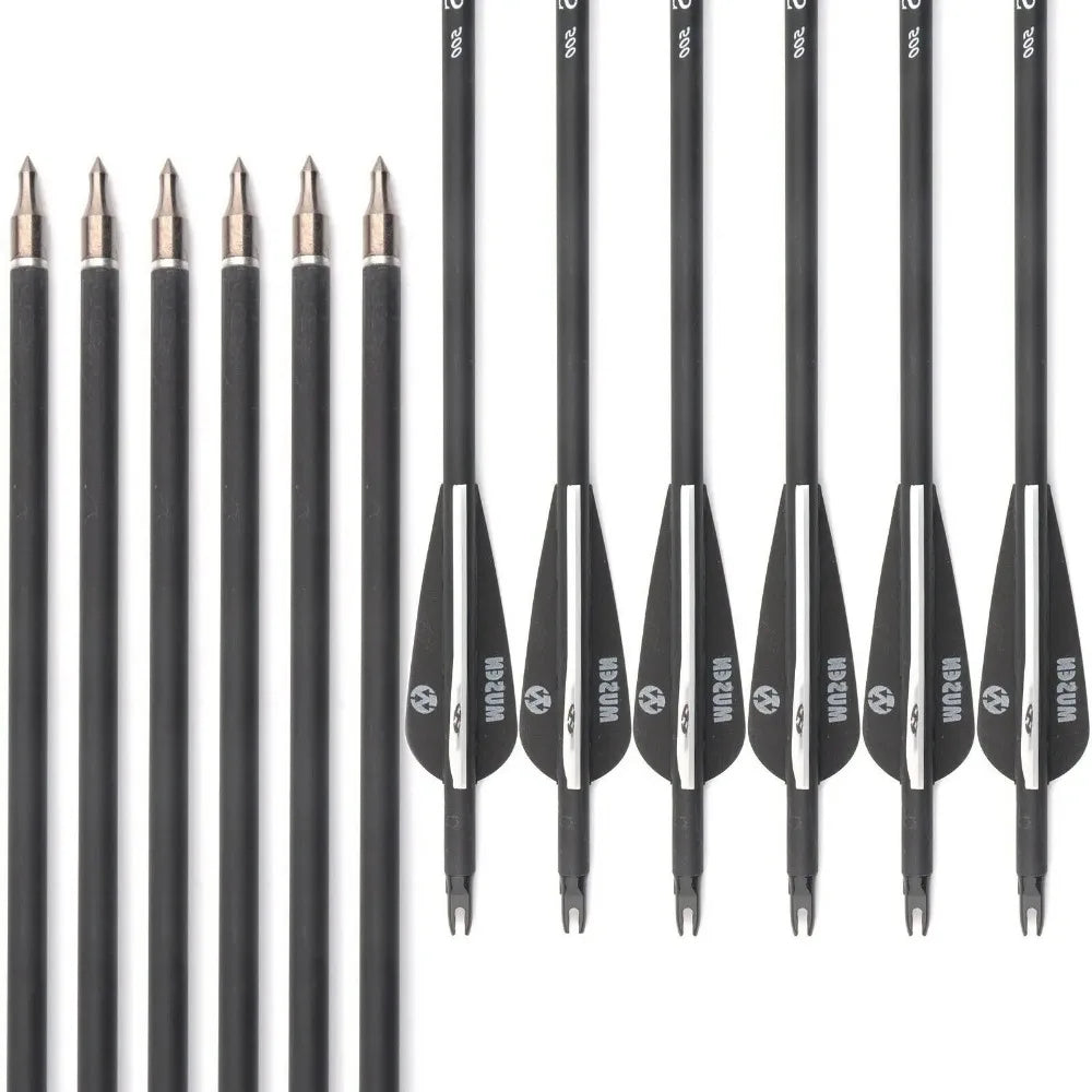 STONESKY Drop Ship 12Pcs 30" Mixed Carbon Arrows Archery Spine 500 Hunting For Compound/Recurve Bow hunting