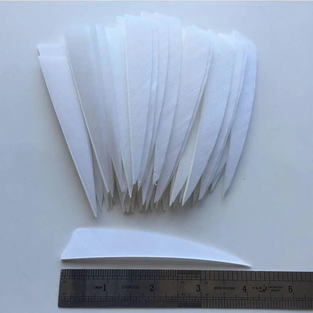STONESKY 30Pcs 4"Archery Arrow Right Wing Natural Turkey Feathers Shield Cut Fletches DIY For Hunting accessories