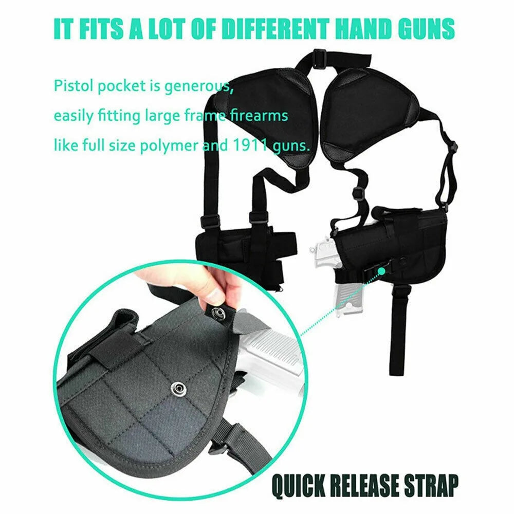 STONESKY Durable RIFLE Tactical Concealed Carry Shoulder Holster for Gun and Pistol with Double Magazine Pouch
