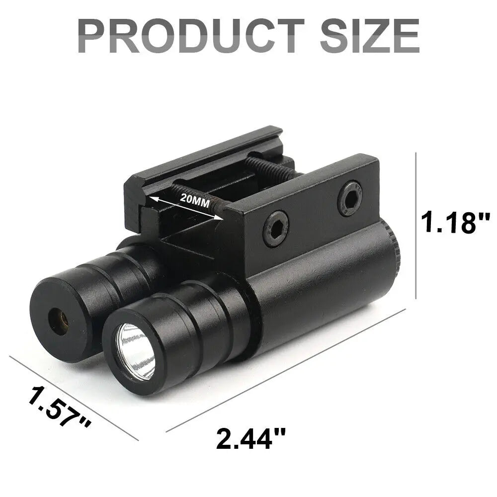 STONESKY Blue Laser Dot Sight Tactical LED Gun Flashlight for 20mm Picatinny Rail Mount, Military Grade Hunting Scope