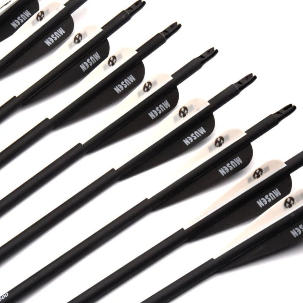 STONESKY 12pcs Archery Carbon Hunting Target Arrows 32" spine 500 - Recurve & Compound Bows