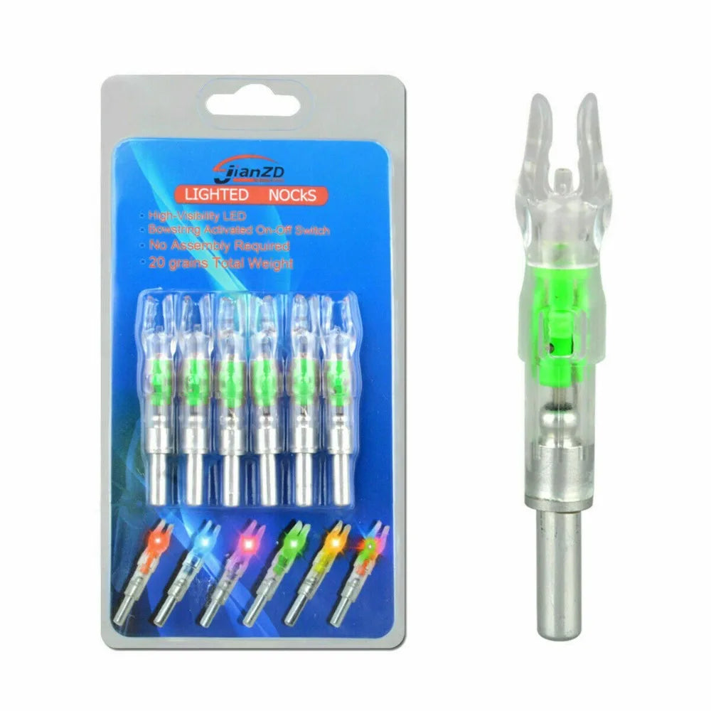 STONESKY 6X Automatic LED Arrows Lighted Nocks ID 6.2mm Arrows Nock Tail For Compound Bow for Hunting
