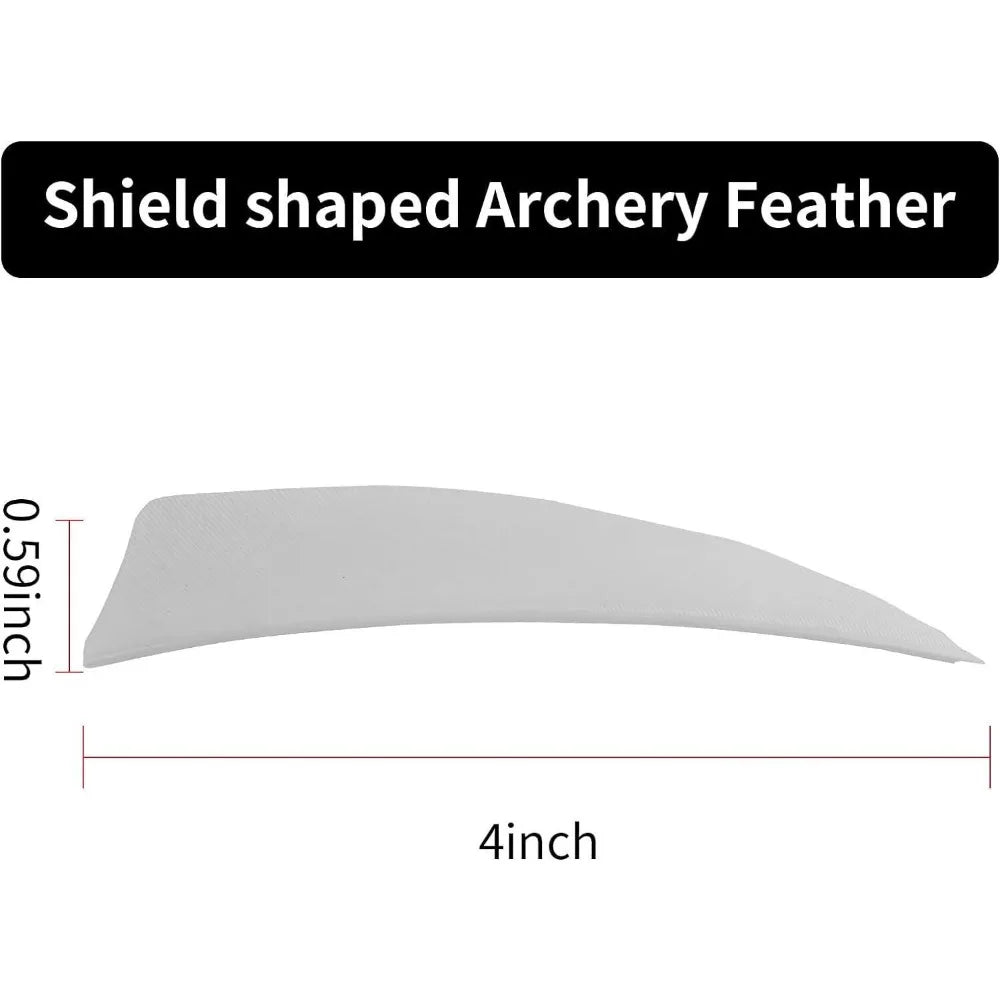 STONESKY 30Pcs 4"Archery Arrow Right Wing Natural Turkey Feathers Shield Cut Fletches DIY For Hunting accessories