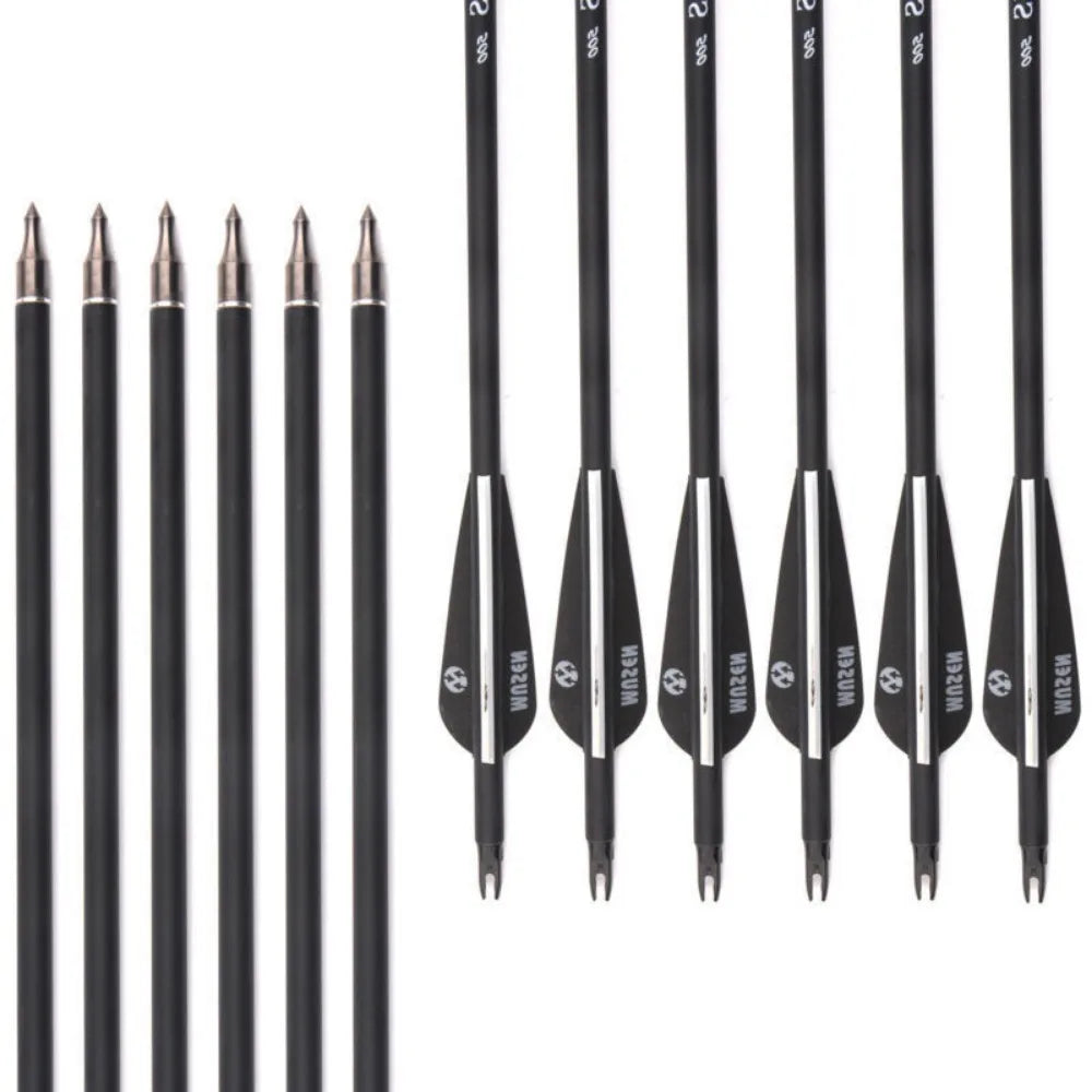 STONESKY 12pcs Archery Carbon Hunting Target Arrows 32" spine 500 - Recurve & Compound Bows