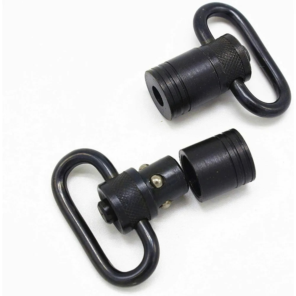 STONESKY 2Pcs 1.25" QD Push Button Swivels Quick Detach Sling Swivels with Adaptor Base night vision scope