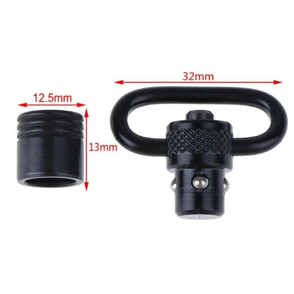 STONESKY 2Pcs 1.25" QD Push Button Swivels Quick Detach Sling Swivels with Adaptor Base night vision scope