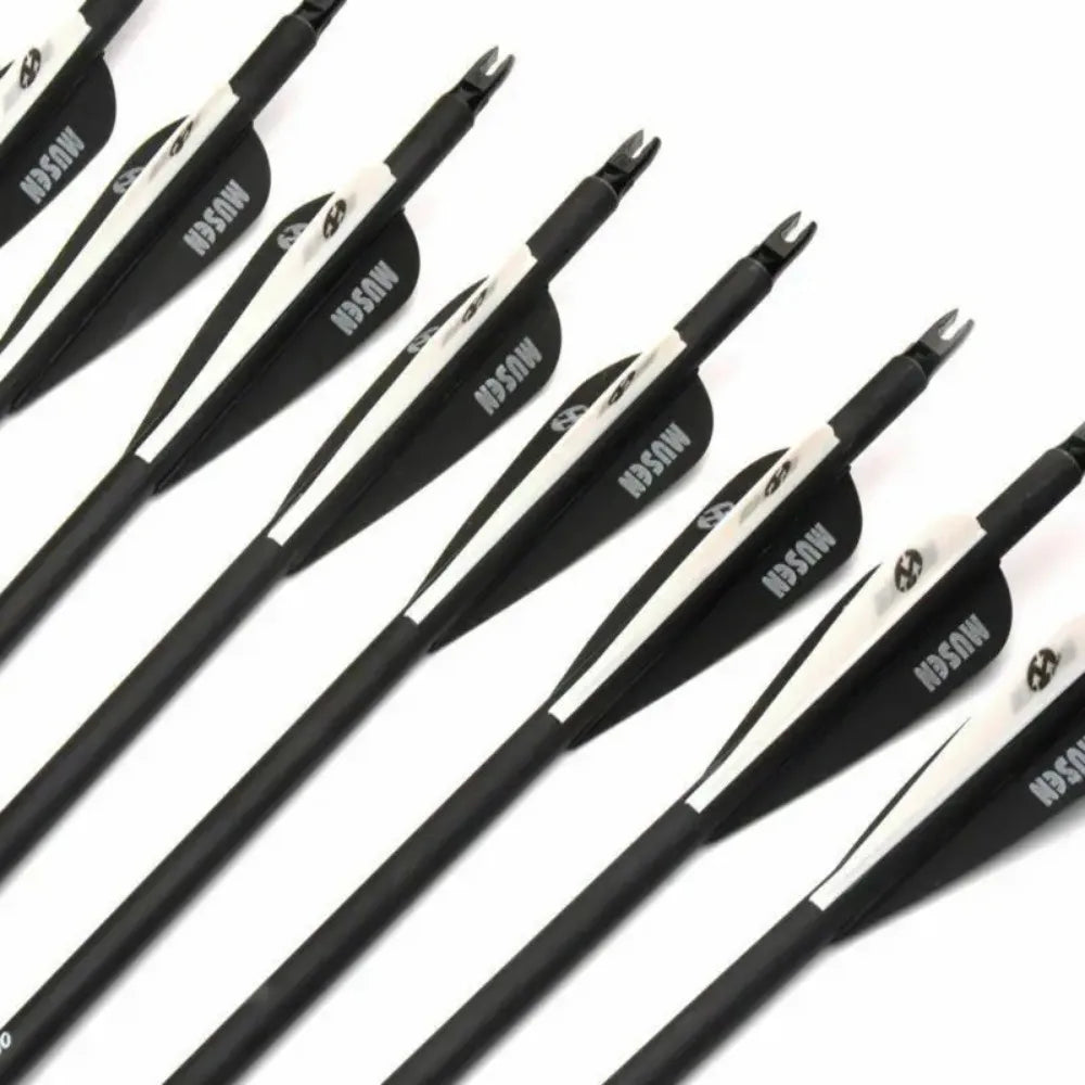 STONESKY Drop Ship 12Pcs 30" Mixed Carbon Arrows Archery Spine 500 Hunting For Compound/Recurve Bow hunting