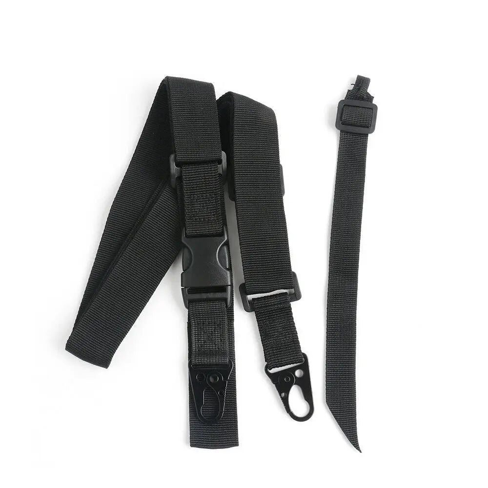 STONESKY 3 Point Sling Rifle Gun Black Adjustable Strap Tactical Quick Detach QD Mount