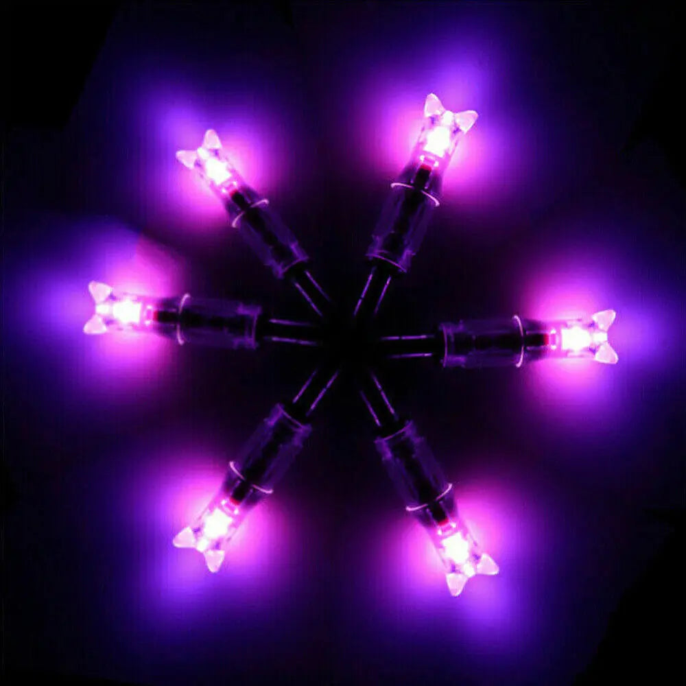 STONESKY 6Pcs/Pack Purple Lighted Nock New Designed Long Time I.D. 7.62mm For Crossbow US Purple