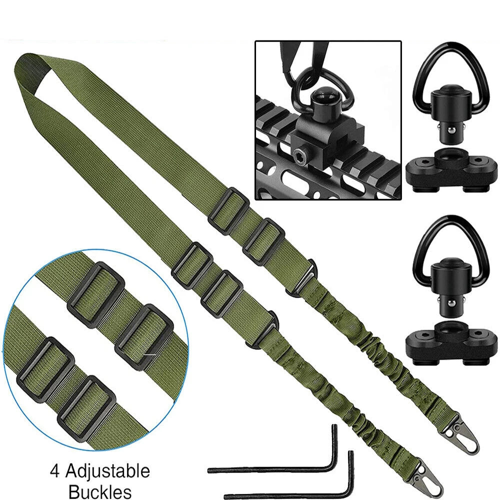 STONESKY 2 Point Adjustable Quick Release Rifle Strap & 2Pcs M-LOK QD Sling Hunting accessories