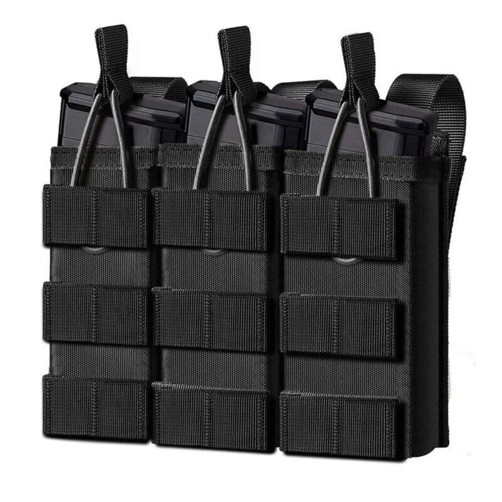 STONESKY RIFLE - Tactical Molle Vest Magazine Pouch with Triple Open Top Bag for 5.56/.223 Magazines