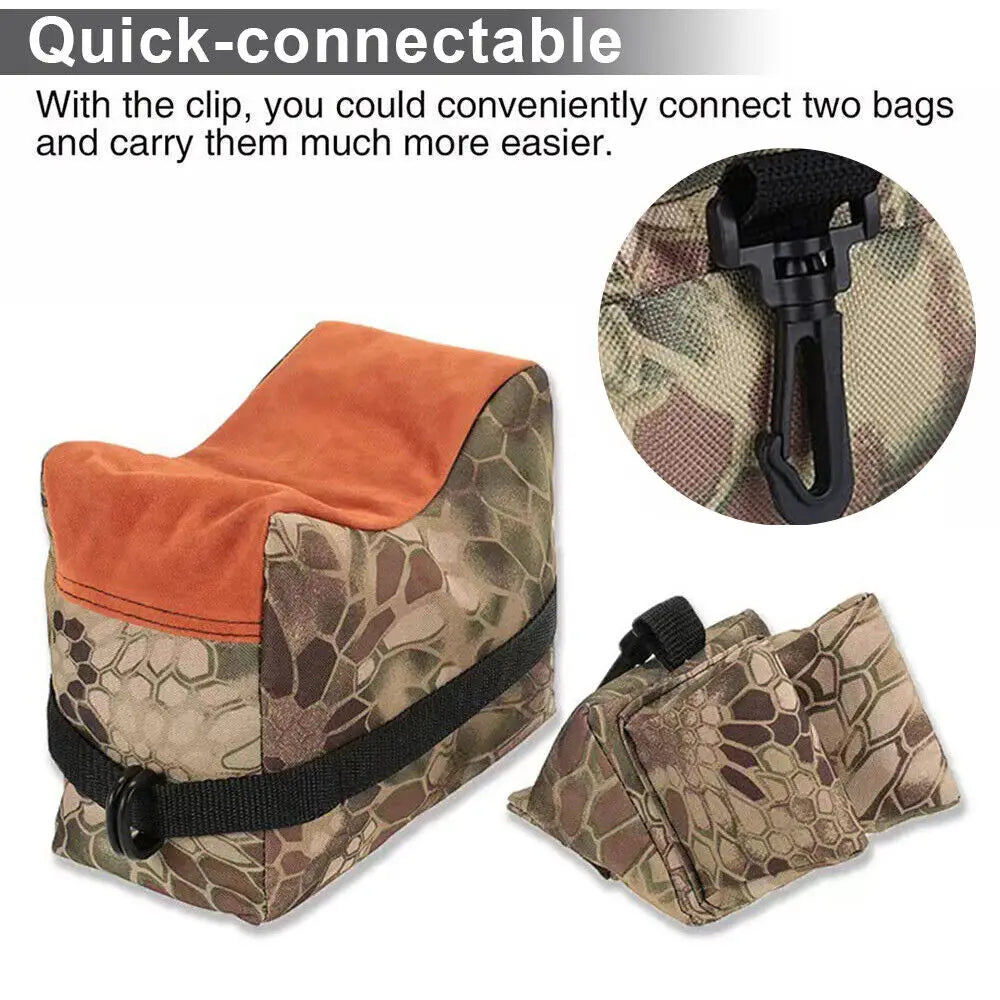 STONESKY Shooting Rest Bags Front & Rear Sand Bag Stand Gun Bench Rest Bag Holders Unfilled for Rifle Hunt