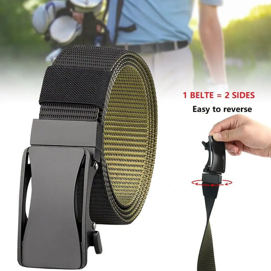 STONESKY Men's Casual Military Belt Army Double Color Adjustable Quick Release Pants Belt hunting accessories