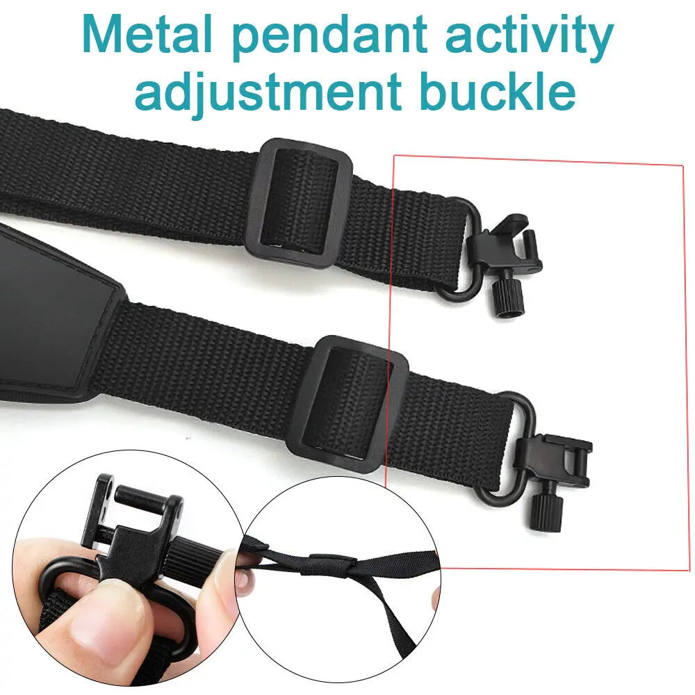 STONESKY Adjustable Two Point Rifle Gun Sling With Swivels Non-slip Shoulder Pad Strap - For Hunting and Shooting Enthusiasts