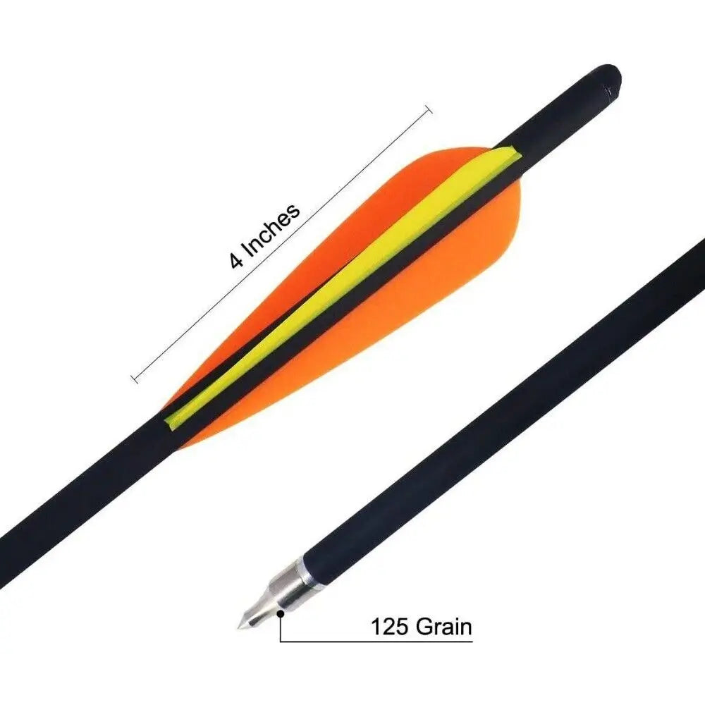 STONESKY 12Pcs 20" Plastic Carbon Crossbow Bolts Arrows Moon Shaft Nocks 8mm Screwed Tips for hunting