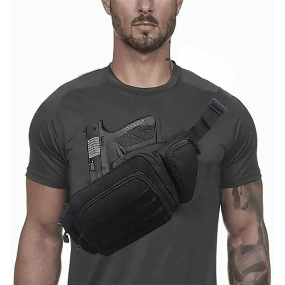 STONESKY Tactical Waist Bag Concealed Gun Carry Pouch Military Pistol Holster Fanny Pack Holster Bag