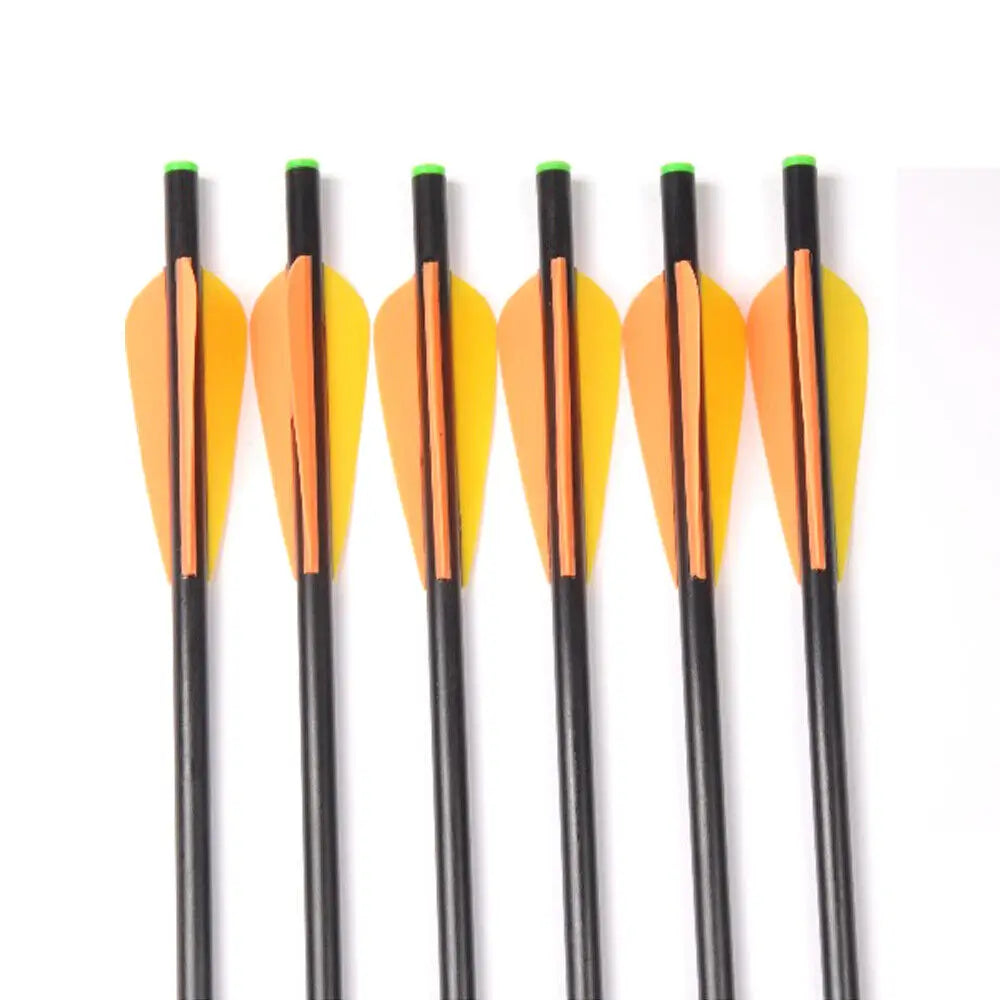 STONESKY 12Pcs 20'' Archery Hunting Fiberglass Crossbow Arrows OD 8mm w/Replaceable Tips for Hunting