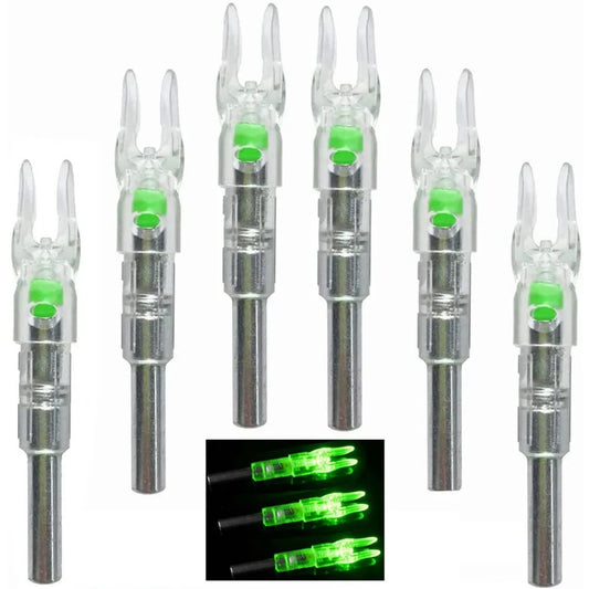 STONESKY 6X Automatic LED Arrows Lighted Nocks ID 6.2mm Arrows Nock Tail For Compound Bow for Hunting