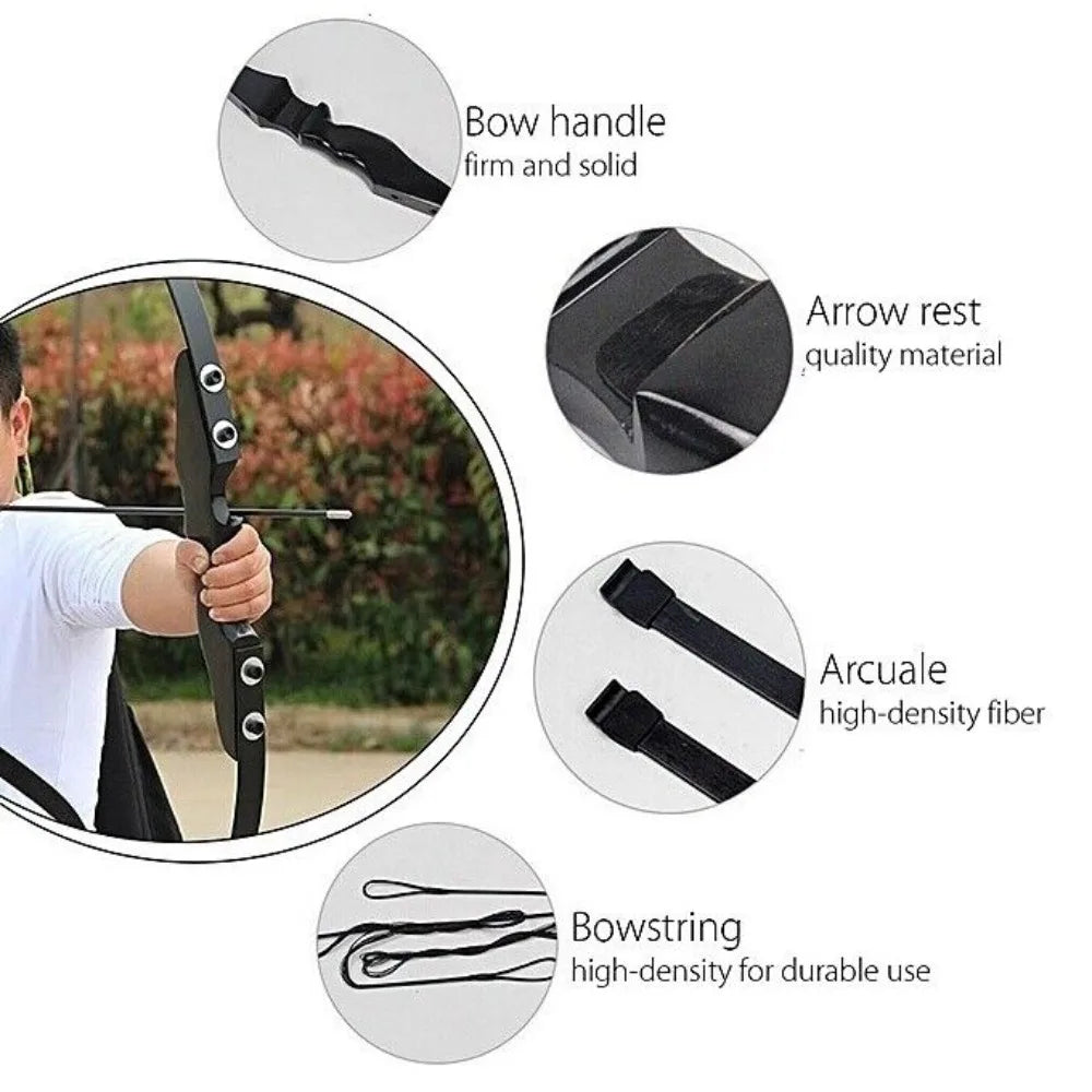 STONESKY 30lbs 51" Takedown Recurve Bow Archery Target Training Right Hand Practice Youth For Right Hand