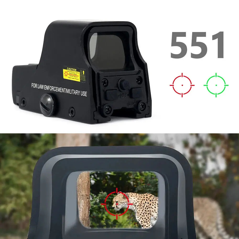 STONESKY Premium Tactical 551 Holographic Sight with Red Green Dot Optic Reflex Sight Scope for Riflescopes