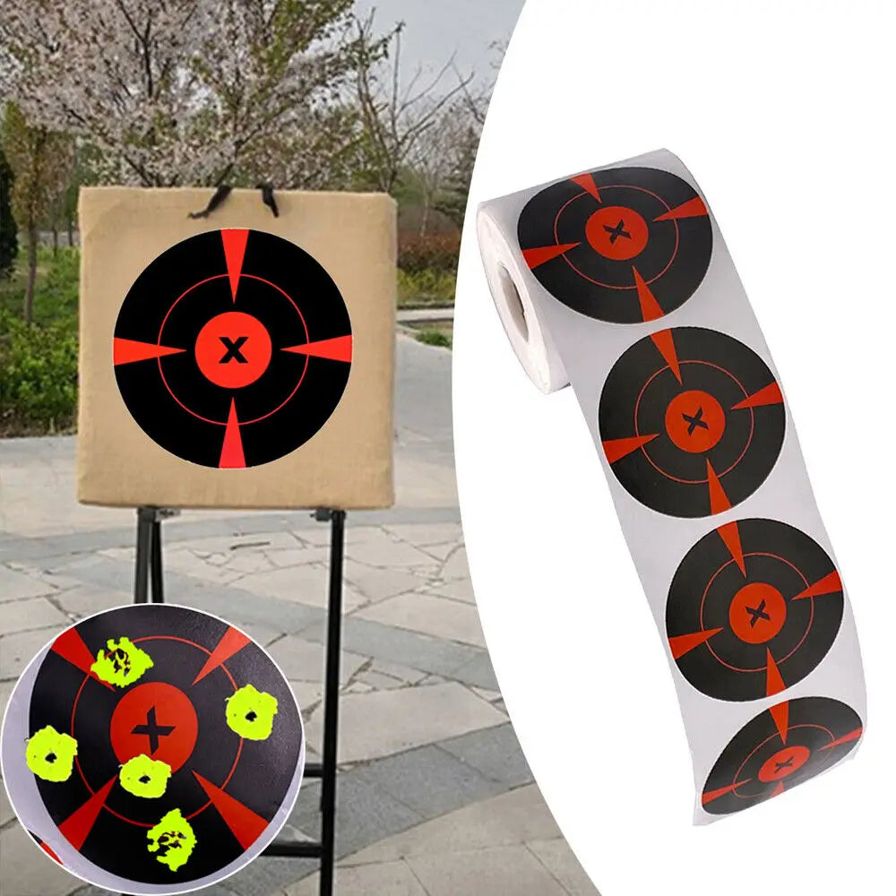 STONESKY 250Pcs/roll 3" Shooting Splatter Reactive Self Adhesive Targets Target Stickers Training Adhesive Paper