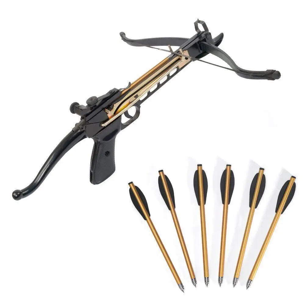 STONESKY 12Pcs 6.3 in Aluminium Crossbow Arrows Bolts 50-80lb Mini Crossbow Arrows Hunting
