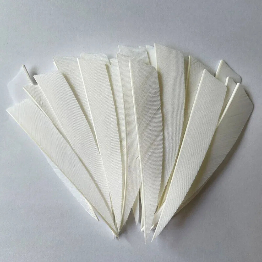 STONESKY 30Pcs 4"Archery Arrow Right Wing Natural Turkey Feathers Shield Cut Fletches DIY For Hunting accessories