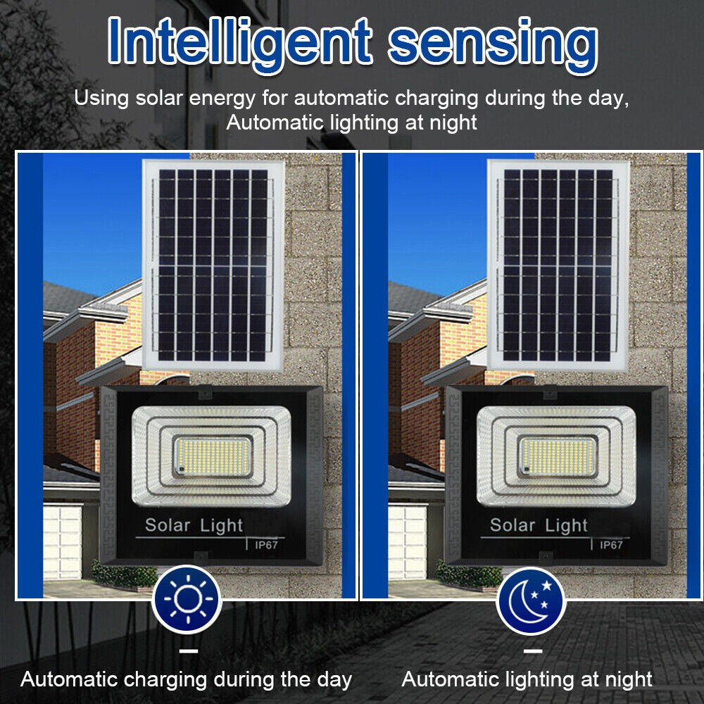 StoneSky 200W LED Solar Floodlight Panel Street Lights Outdoor Waterproof Remote Control