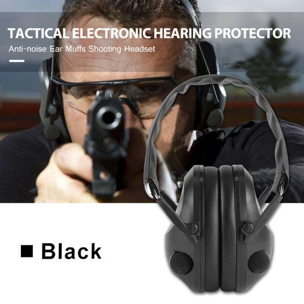 Tactical Military Headset Ear Protection Comtac Headphone Hunting Shooting-Black