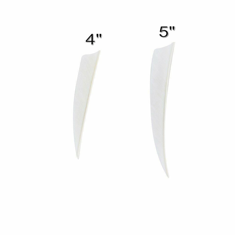StoneSky 4" 5" White Natural Turkey Arrow Archery Feathers Shield Fletching Bow Arrow DIY